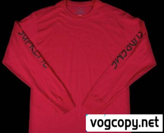 爽やかな印象を与えるsupreme レプリカ チャンピオン    ファッションを追求するロングスリーブTシャツ	レッド.