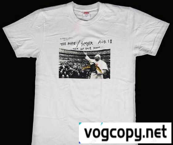 大人っぽくシュプリーム アンタイヒーロー ローマ法王　軽やかに Tシャツ　ホワイト.