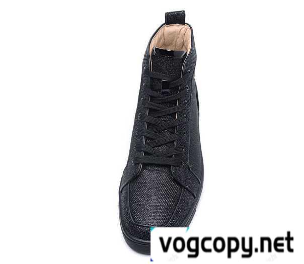 最高級品質のクリスチャンルブタン偽物CHRISTIAN LOUBOUTINスニーカーハイカットブラックメンズシューズ人気ファッション靴
