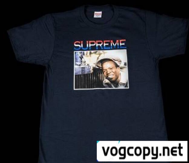 配色が魅力シュプリーム バーリントン・リーヴィ イングリッシュメンTシャツ	ネイビー.