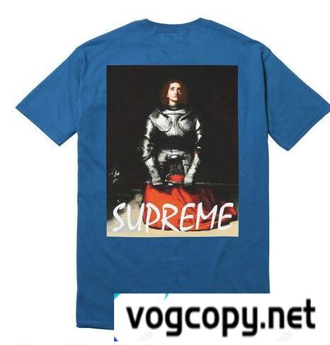 満点　シュプリーム　機能性に溢れるジャンヌダルクTシャツ　ブルー.