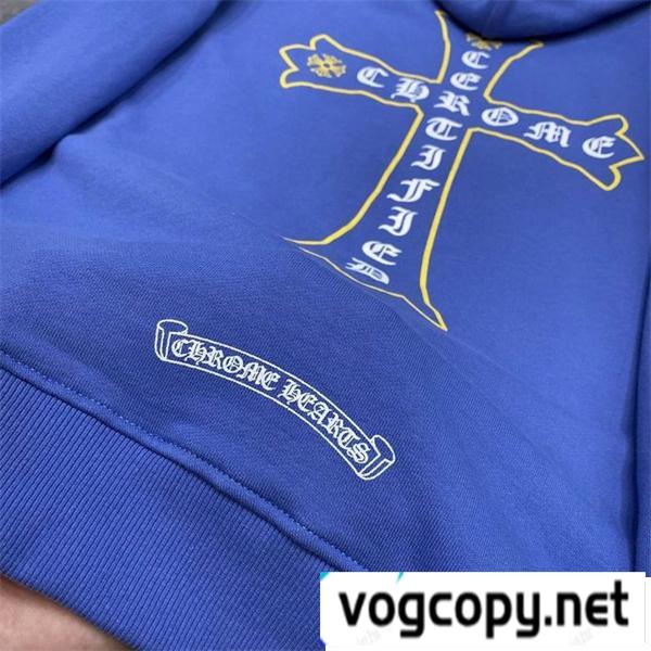 青いCHROME HEARTS パーカースーパーコピークロムハーツ秋冬トレンド 
