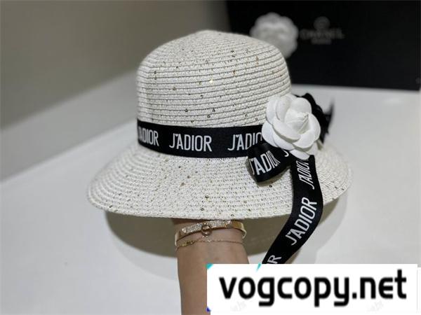 レトロ感満載 ディオール スーパーコピー カンカン帽 DIOR 花 リボン 