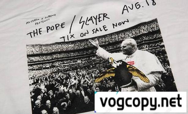 大人っぽくシュプリーム アンタイヒーロー ローマ法王　軽やかに Tシャツ　ホワイト.