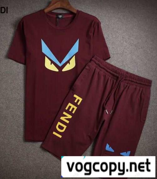 フェンディ コピー通販 半袖Tシャツ 上下セット