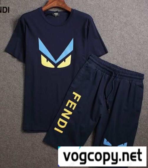 フェンディ コピー通販 半袖Tシャツ 上下セット