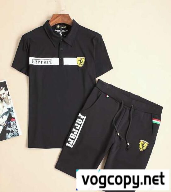Ferrari フェラーリ 半袖ポロシャツ 上下セット