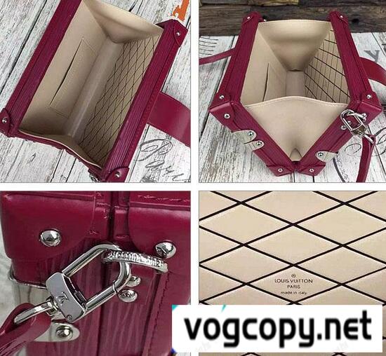 完成度の高い逸品　ルイヴィトン　プティット・マル　エピ･レザー　バッグ　ダークレッド.