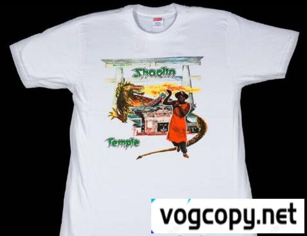 シンプルなデザインで　シュプリーム  大人気　シャオリンテンプルTシャツ　ホワイト.