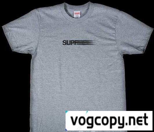 機能を兼ね備えたシュプリーム モーションロゴ  良い柔らかなＴシャツ グレー.