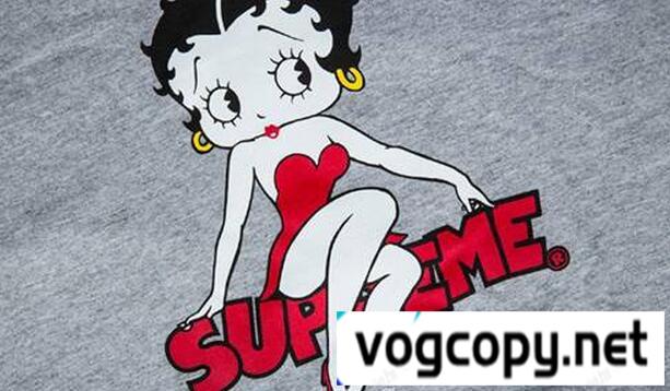満点　シュプリーム ベティブープ　耐久性に溢れるＴシャツ　グレー.