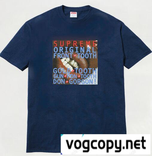 高品質　Supreme シュプリーム ゴールドトゥース　保温性にも優れＴシャツ .