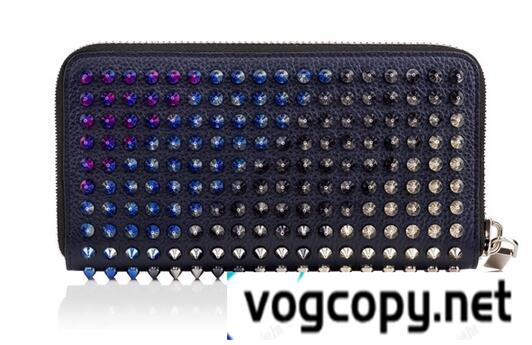利便性の高いルブタン 財布 使い易い機能性で 長財布 紺&times;マルチ.