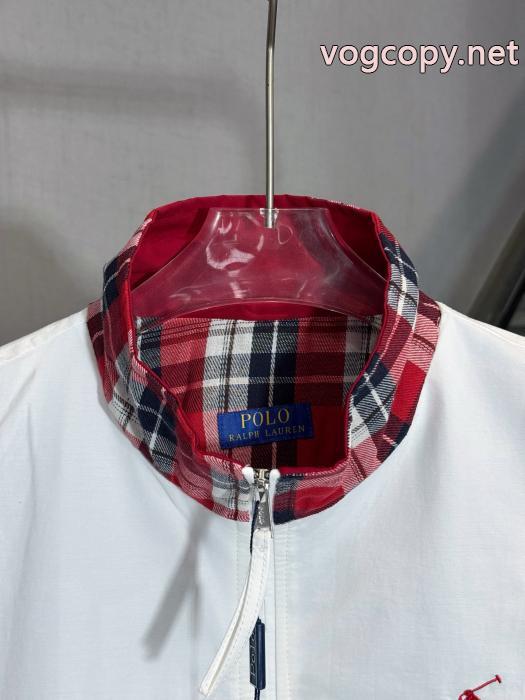 Ralph Lauren-ラフローレンオールドマネー風赤チェックチェックのジッパーコート_0_0