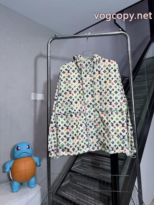 LOUIS VUITTON-lv連名老花彩色連帽突撃コート_0_0