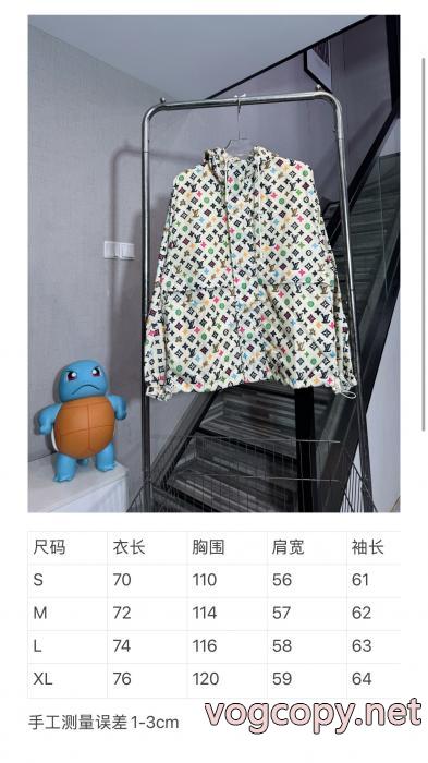 LOUIS VUITTON-lv連名老花彩色連帽突撃コート_0_2