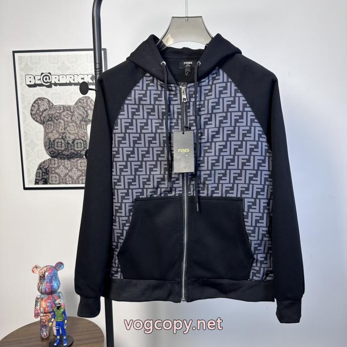 fendi新型高品質老花パッチワークキャップコート_0_1