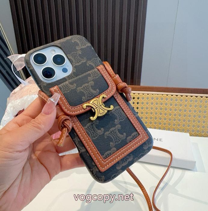 celineカードケース携帯ケース3ケース斜め掛け可能首掛け可能_0_4