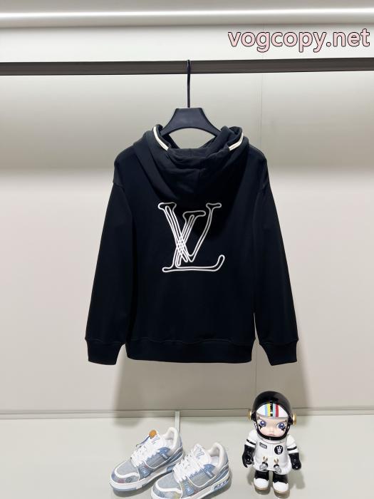 LOUISVUITTON前後刺繍アルファベットLOGOロゴ着用紐キャップパーカー_0_1