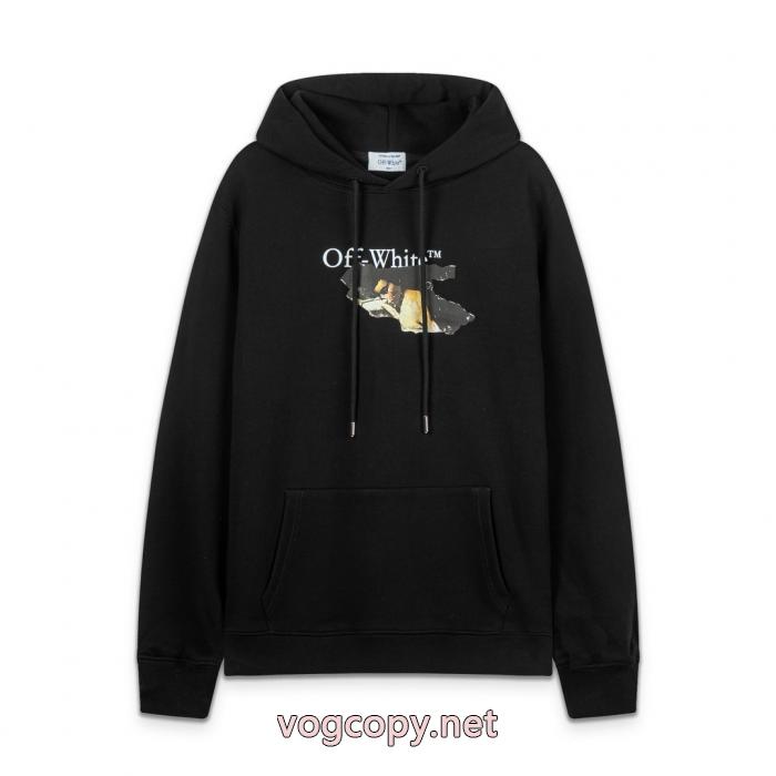 off white 25 ss新型フィギュア矢印460 gゆったり版フードパーカー_0_2