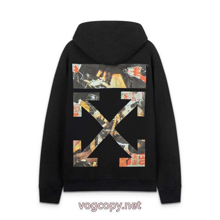off white 25 ss新型フィギュア矢印460 gゆったり版フードパーカー_0_3