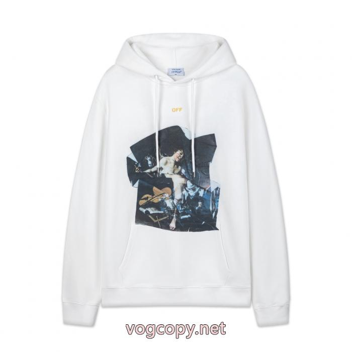 off white 25 ss新型フィギュア460 gゆったり版キャップ付きパーカー_0_0