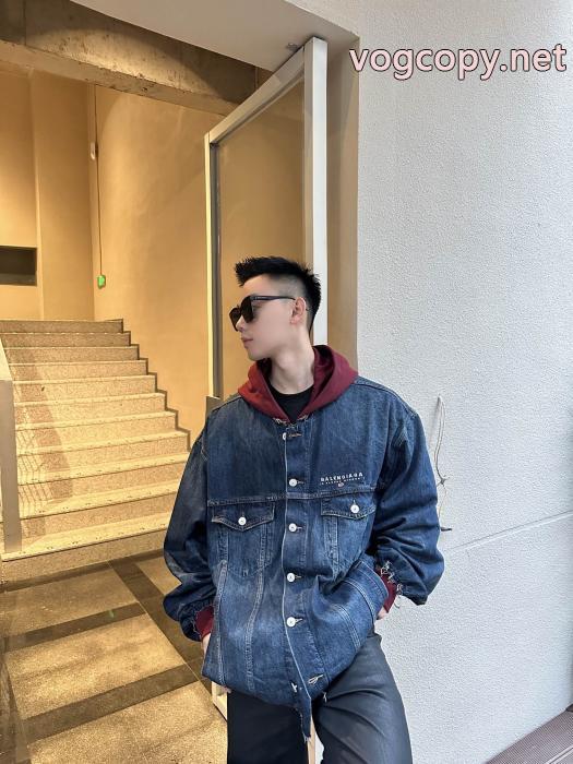 Balenciaga人気専門店新品登場刺繍デニムフードコート_0_5