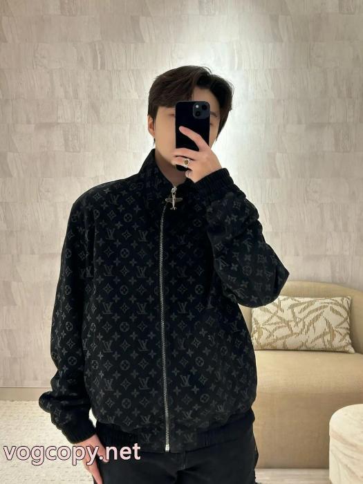 LOUIS VUITTON2025年春新作スエード鋼圧着老花カジュアルコート_0_6