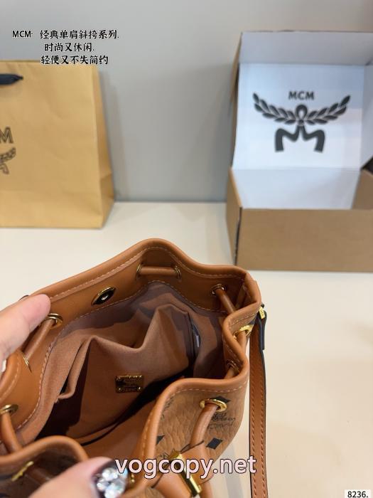 MCMウサギの口抜きバケツバッグ斜めショルダーバッグ_0_2