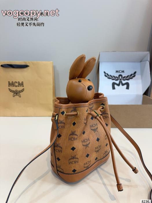 MCMウサギの口抜きバケツバッグ斜めショルダーバッグ_0_3