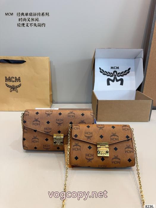 Mcm上質レザーチェーンバッグショルダーショルダーバッグ丈夫で長持ち_0_0