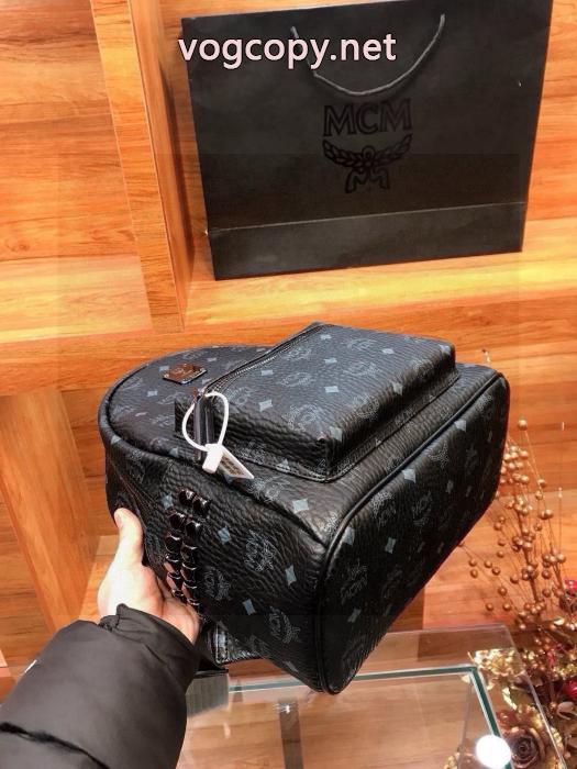 MCMクラシック高品質ブラックショルダーバッグ_0_1