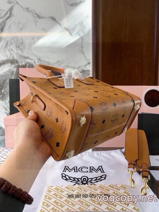 mcm新作Visetos Munchenトランペットトートバッグショルダーバッグ_0_1