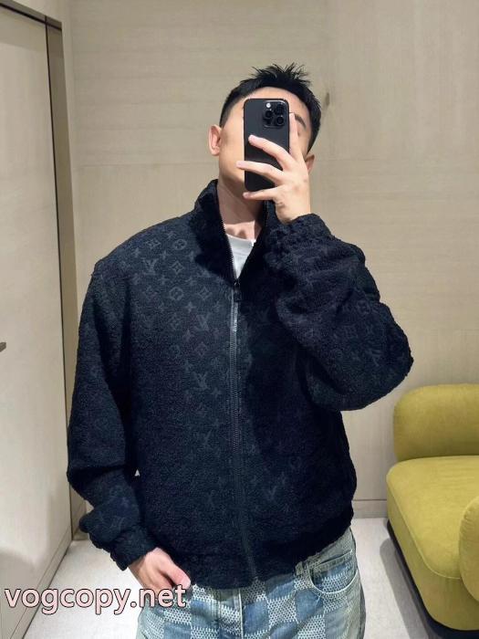MONCLER綿羊の毛皮のファスナーウエストジャケット_0_3