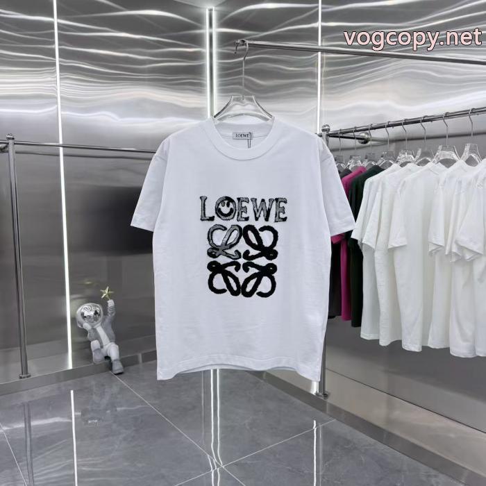 loewe2025秋冬新作丸首半袖Tシャツ男女同型_0_1