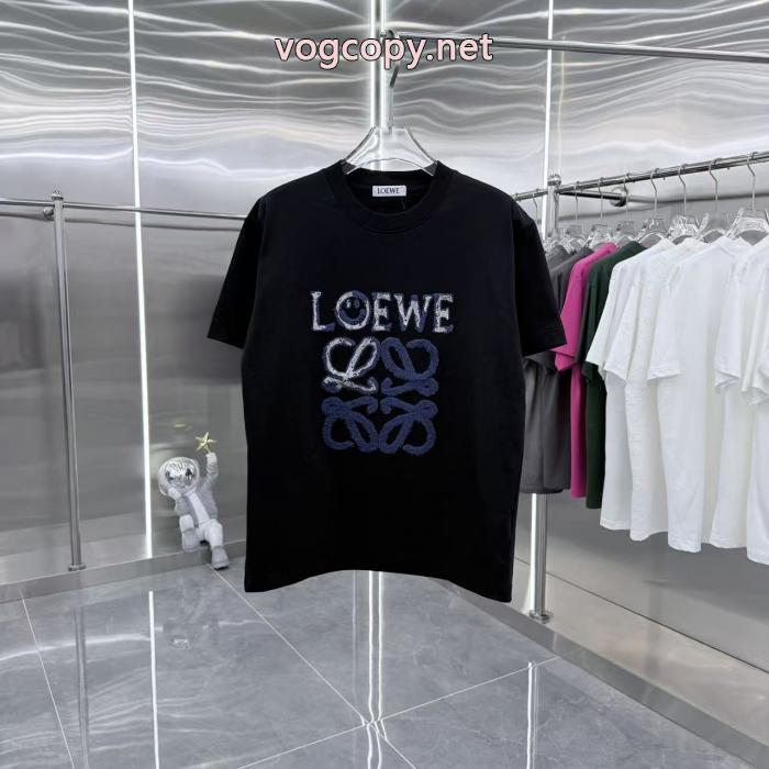 loewe2025秋冬新作丸首半袖Tシャツ男女同型_0_3