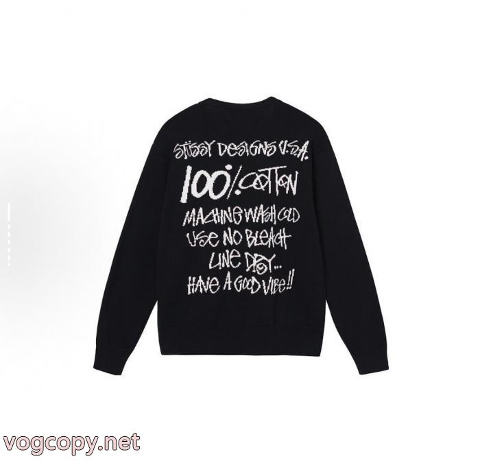 Stussy純色アルファベットセーター_0_2