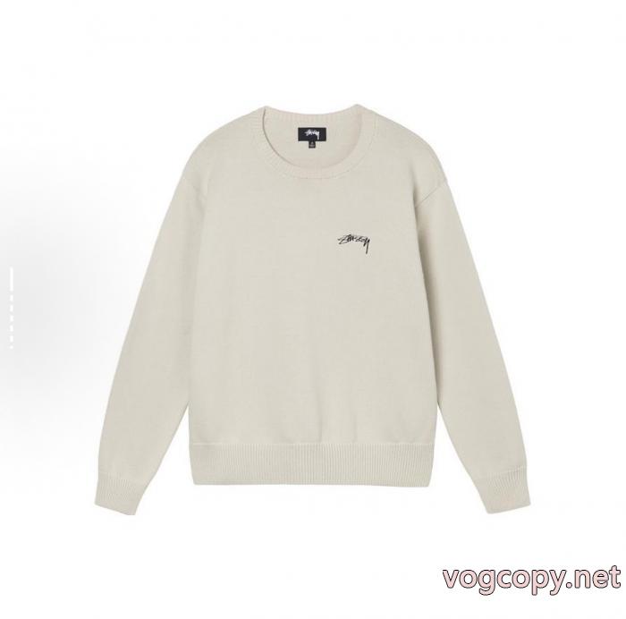 Stussy純色アルファベットセーター_0_3