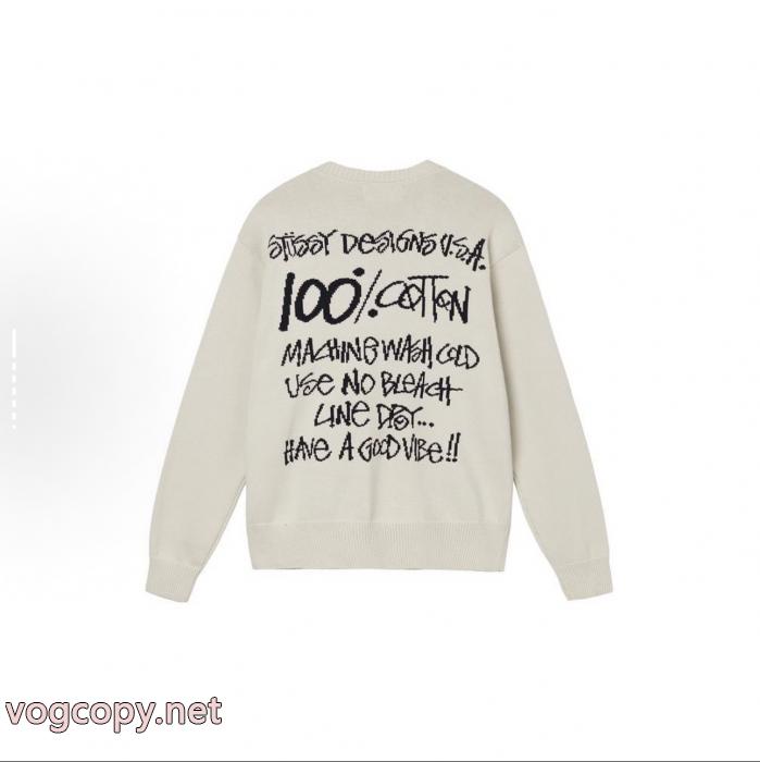 Stussy純色アルファベットセーター_0_4