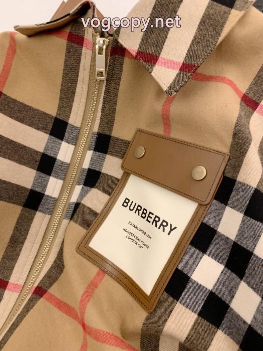 BURBERRY定番オーダーメイドラシャチェックジャケットベースボールコート_0_2
