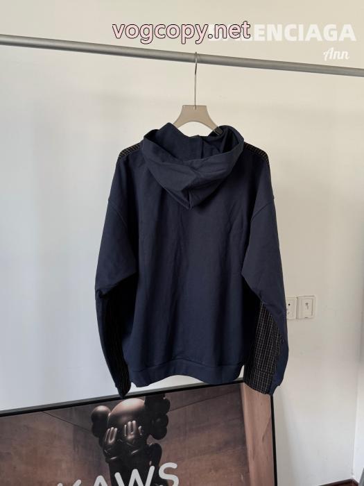 Balenciagaスタイリッシュなチェック柄ポケットシャツコート_0_1