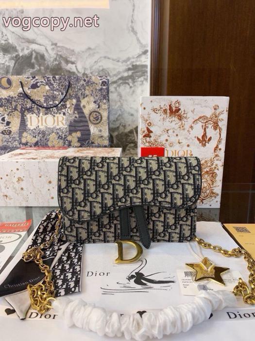 Diorクラシックなオールドフラワーの大判wocチェーンバッグ鞍バッグ_0_3