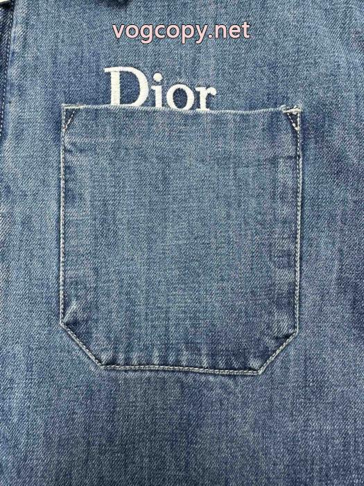 dior 25 ss新作アルファベット刺繍デニムコート_0_0