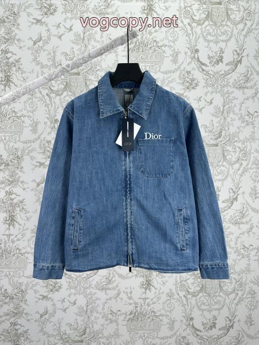 dior 25 ss新作アルファベット刺繍デニムコート_0_1