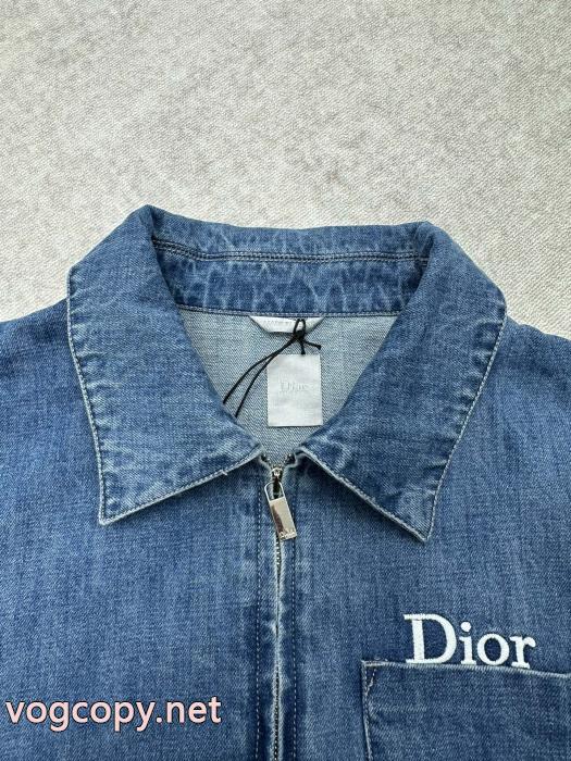 dior 25 ss新作アルファベット刺繍デニムコート_0_3