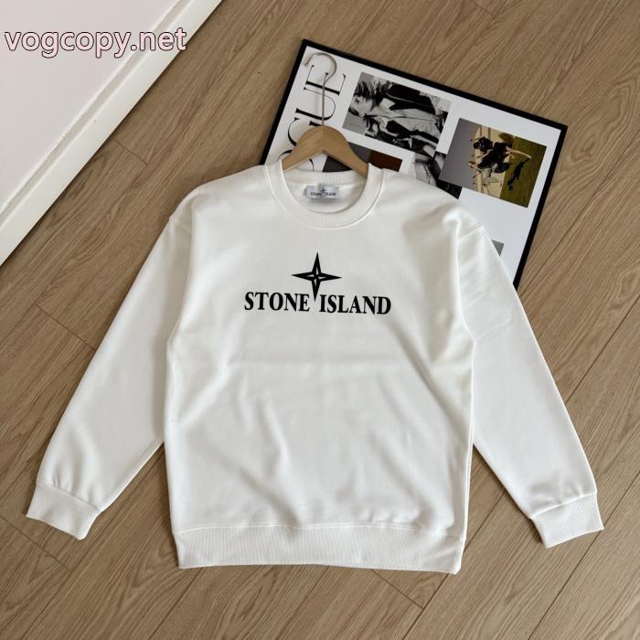STONE ISLANDストーンアイランドロゴプリントラウンドネック長袖パーカー_0_0