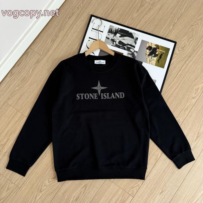 STONE ISLANDストーンアイランドロゴプリントラウンドネック長袖パーカー_0_4