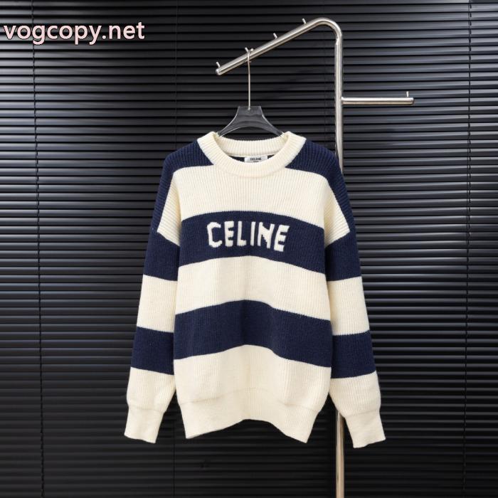CELINEスプライスストライプロングセーター_0_0