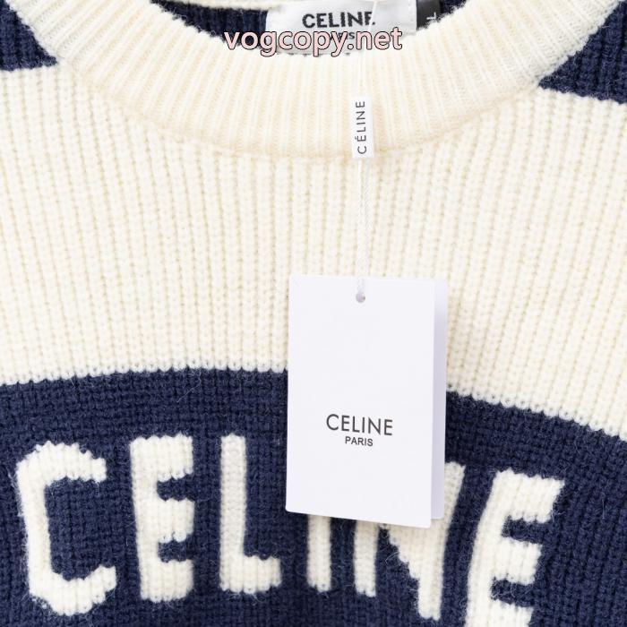 CELINEスプライスストライプロングセーター_0_1