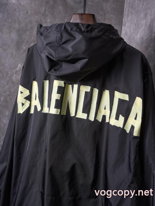 Balenciagaイエローテープ連帽パンチコート_0_0